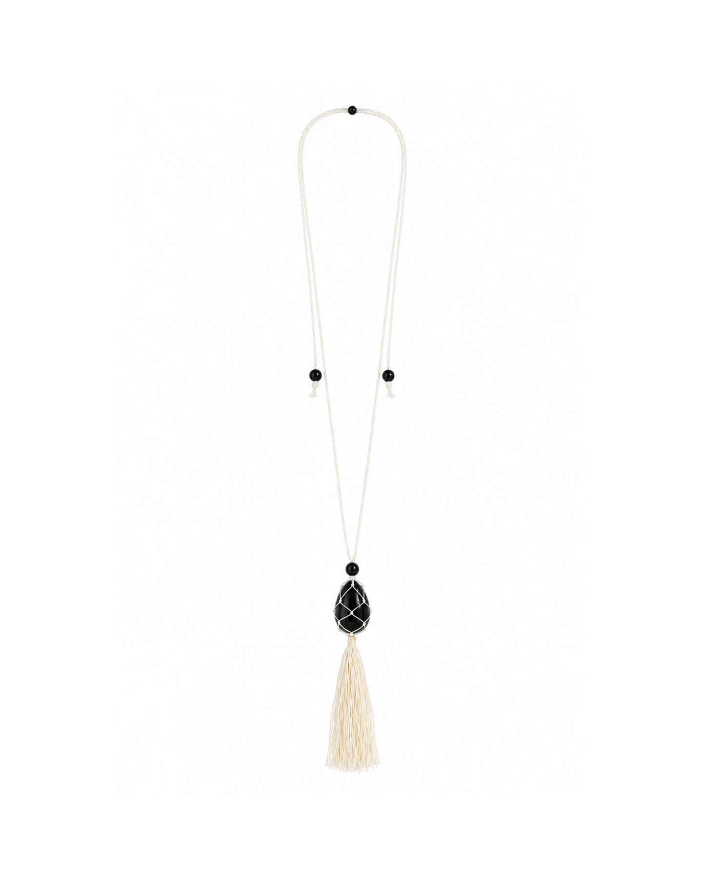 Lore Tassel Necklace White
