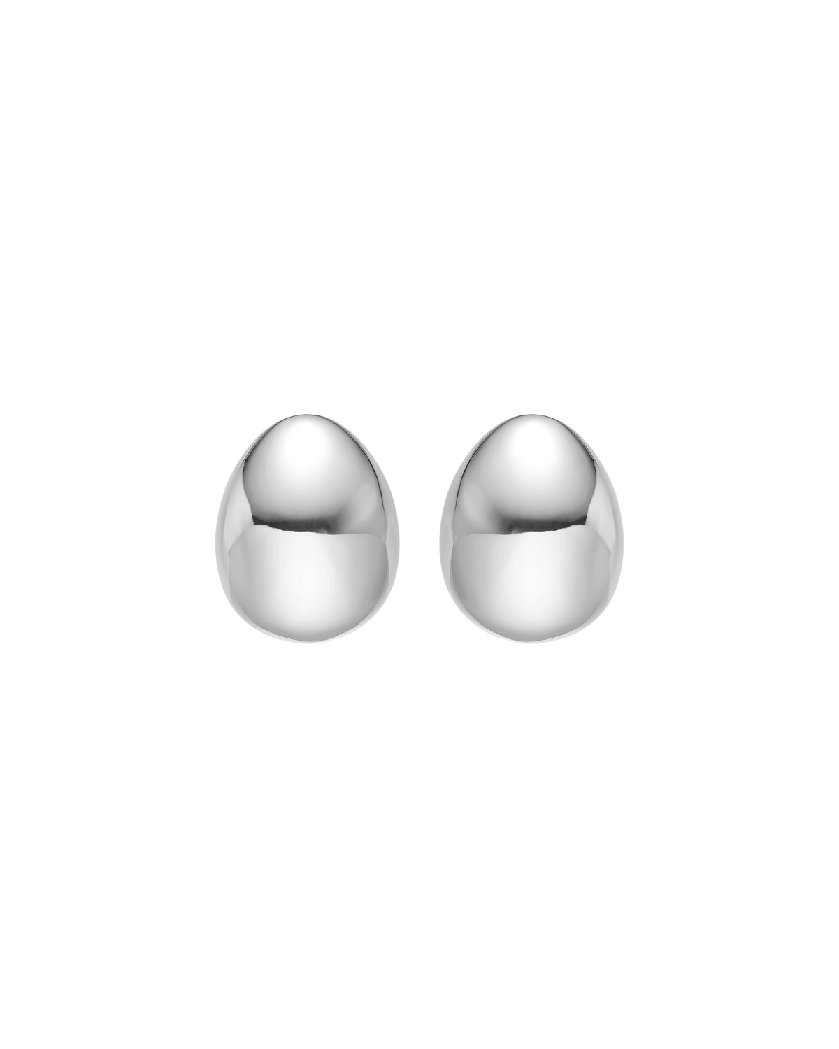 Bean Earrings Silver