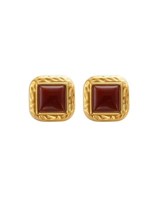 Eloise Earrings Burgundy