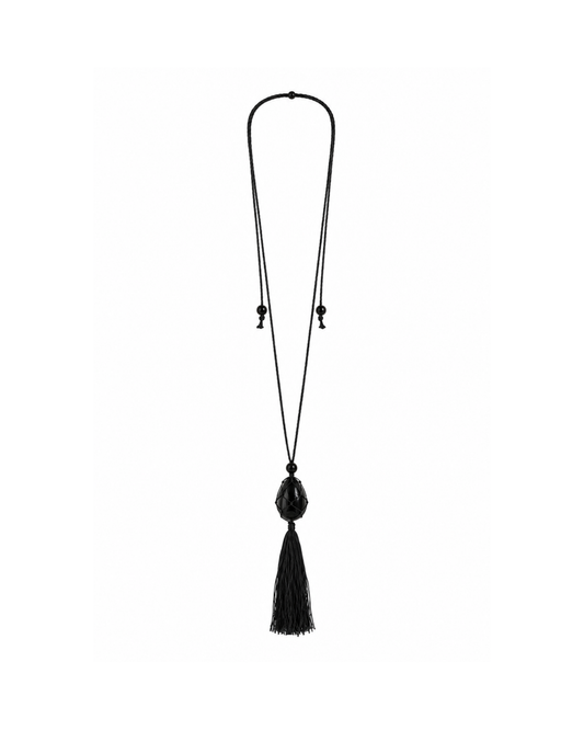 Lore Tassel Necklace Black