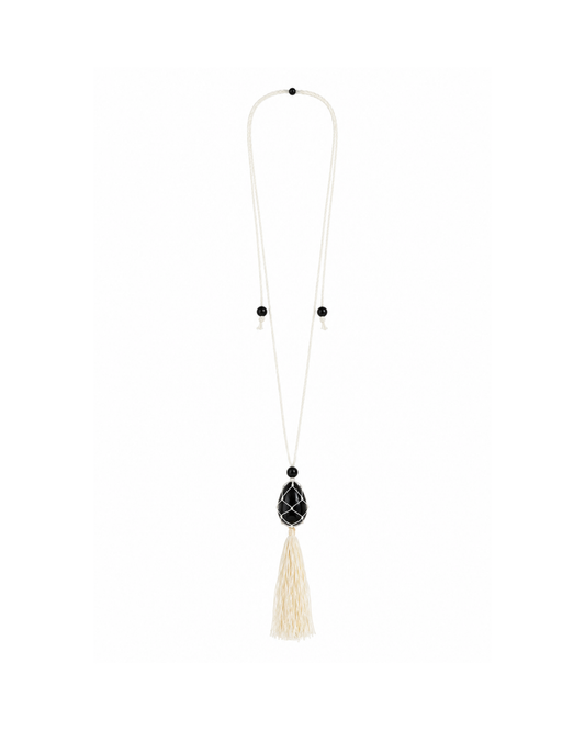 Lore Tassel Necklace White