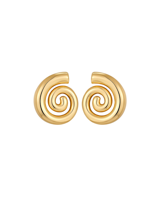 Spiral Earrings Gold