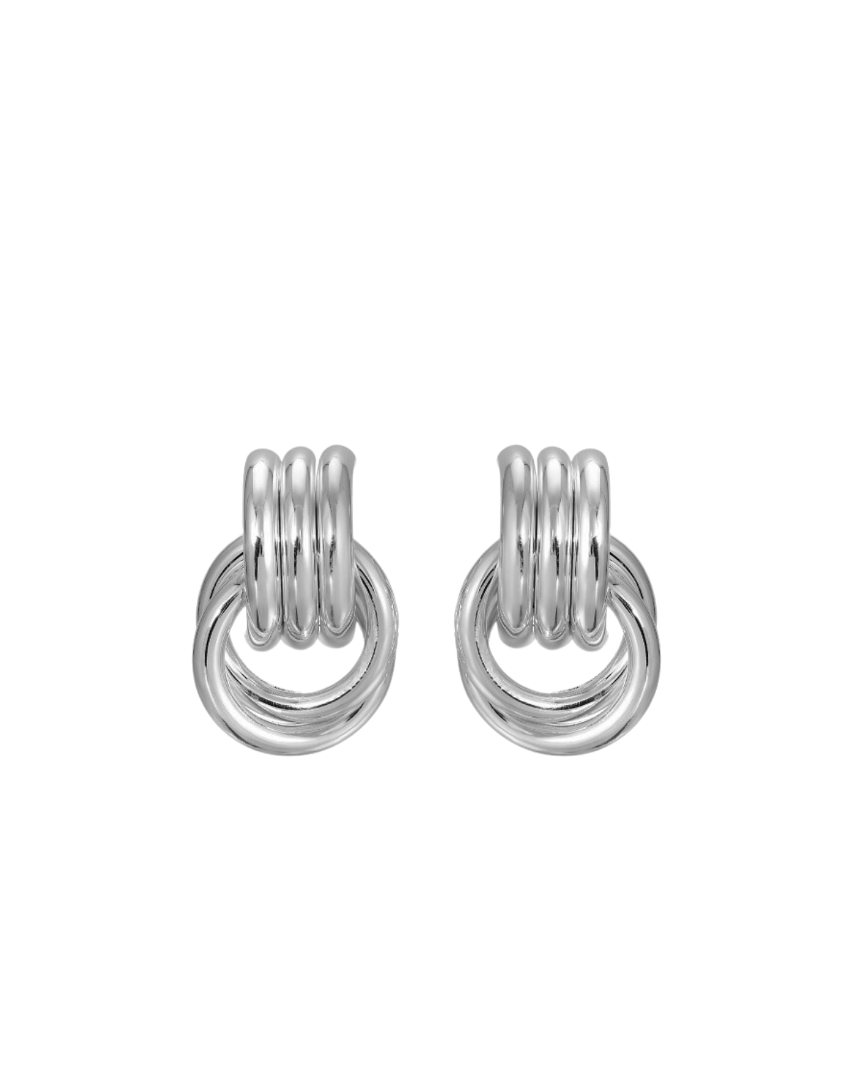 Tie The Knot Earrings Silver